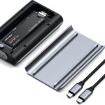 Satechi M.2 Enclosure, USB4 NVMe SSD Pro Enclosure, 40Gbps, up to 16TB, Aluminum Enclosure with Silicone Pin, Polycarbonate Casing, USAP SSD Trim for Sizes 2280/2260/2242/2230mm (SSD Not Included)