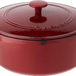 Cuisinart Chef’s Classic Enameled Cast Iron Round Covered Casserole (Cardinal Red, 7- Quart)