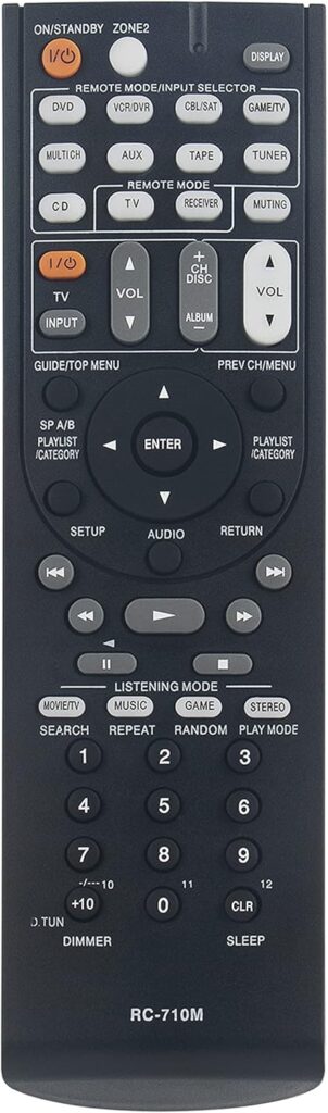 RC-710M Replaced Remote fit for Onkyo AV Receiver Home Theater HT-S7100 TX-SR606B TX-SR606S TX-SR606