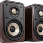 Polk Signature Elite ES10 Surround Loudspeaker – Hi-Res Audio Certified, Dolby Atmos & DTS:X Compatible, 1″ Tweeter & 4″ Woofer, Power Port Technology for Effortless Bass (Pair, Contemporary Walnut)