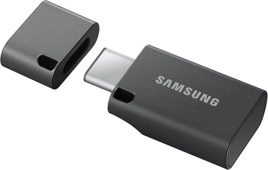 Samsung Type-C 512GB USB 3.2 Gen 1 Flash Drive, 400MB/s, External Memory and Storage for Computers, Mobile Devices, MUF-512DA4/AM, Gray, 2024