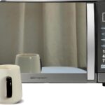 Emerson MWG1191SB 1.1 Cu. Ft. Microwave with Built-In Grill Function, 1100W Power, Stainless Steel, LED Timer Display, 11 Power Levels, 9 Preset Cooking Options, Removable Glass Turntable, Child Lock