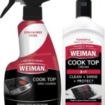 Weiman Ceramic and Glass Cooktop – 10 Ounce – Stove Top Daily Cleaner Kit – 12 Ounce – Glass Induction Cooktop Cleaning Bundle for Heavy Duty Mess Cleans Burnt-on Food