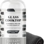 Therapy Glass Cooktop Cleaner Bundle with Microfiber Cloth – Glass Stove Top Cleaner and Polish for Ceramic, Electric, Induction and Flat Top Surfaces