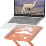 Laptop Stand, Ergonomic Adjustable Computer Stand for Collaborative Work, Foldable and Portable Heat Sink Computer Stands, Fits up to 15.6-inch Laptops (Orange)