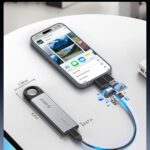 ORICO 4TB Portable SSD, Up to 460MB/s Speed External Solid State Drive, Hanging Hook Design, Plug & Play, USB-C & A 2-in-1 Cable, Portable Storage for Type-C Smartphones, Tablets, Laptops – C5C5