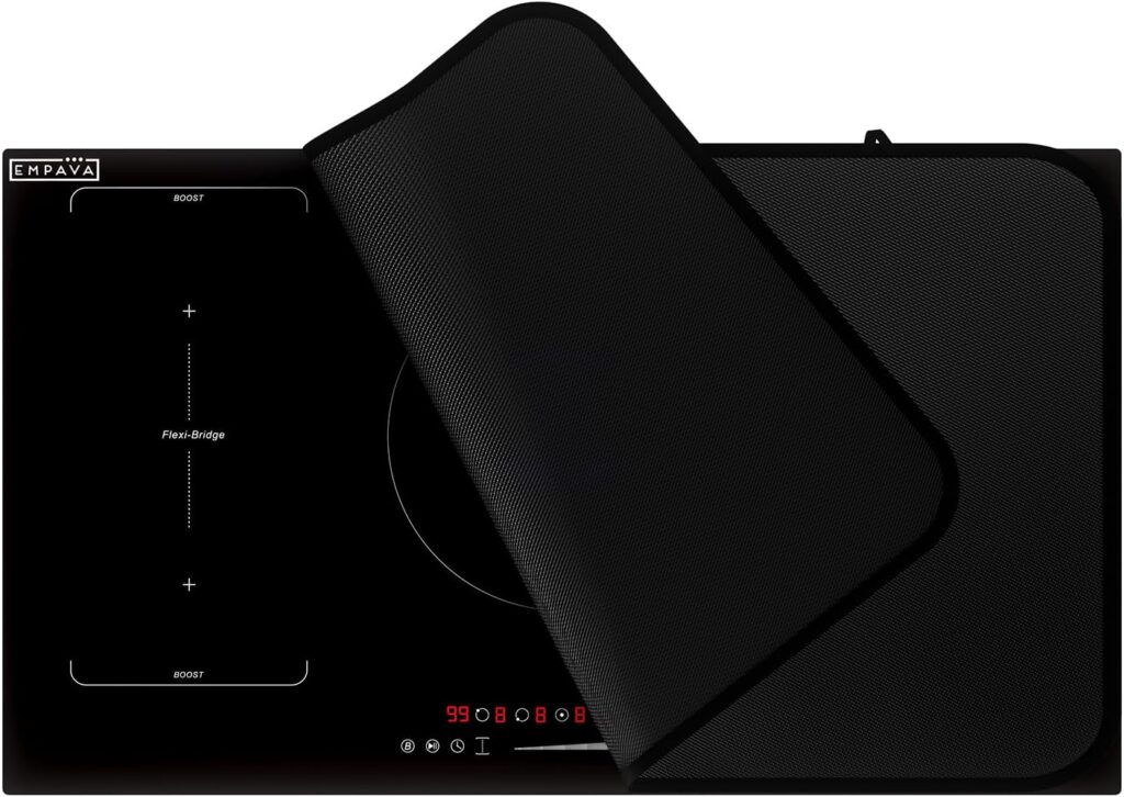 Empava 20×36” Induction Cooktop Protector Covers Mat, Black Without Logo
