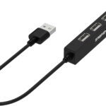 SABRENT 4 Port Portable USB 2.0 Hub (9.5″ Cable) for Ultra Book, MacBook Air, Windows 8 Tablet PC (HB-MCRM)