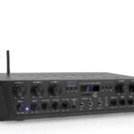 Pyle Wireless Home Audio Amplifier System Bluetooth Compatible Sound Stereo Receiver Amp – 6Channel 600Watt Power, Digital LCD, Headphone Jack, 1/4” Microphone in USB SD AUX RCA FM Radio- PTA66BT.5