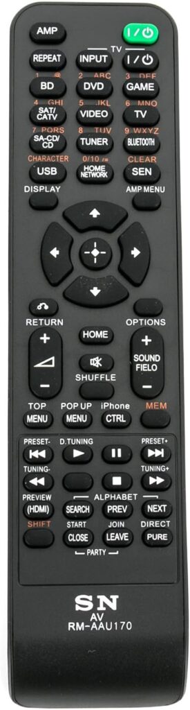 RM-AAU170 Replacement Remote Control Applicable for Sony STR-DN840 7.2 Channel AV Receiver STRDN840 RM-AAU177 RM-AAU169