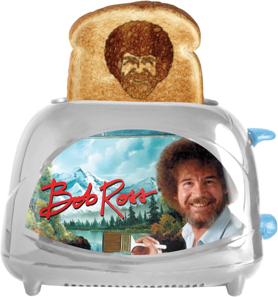Uncanny Brands Bob Ross Toaster – Toasts Bob’s Iconic Face onto Your Toast