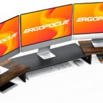 Triple Monitor Stand Riser, Extra Long Monitor Lift for 3 Monitors, Dual Monitor Stand with Length and Angle Adjustable