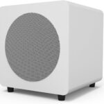 Kanto SUB8VMWW Sealed Powered Subwoofer with Grille| 300W Peak Power | 8″ Woofer | Matte White