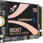 SABRENT Rocket 2230 1TB NVMe SSD – PCIe Gen4 M.2 2230 Internal SSD for Steam Deck, Surface Pro, ROG Ally – Up to 5000 MB/s Gen4 x4 Speed, DRAM-Less HMB Design [SB-2130-1TB]
