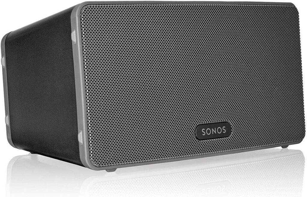 Sonos Play: 3 – Mid-Sized Wireless Smart Home Speaker for Streaming Music, Amazon Certified and Works with Alexa. (Black) (Renewed)