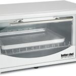 Better Chef Basic Toaster Oven | 4-Slice | 60-Minute Timer | Slide Out Rack | Bake Tray | Broil (White)