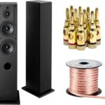 Sony SS-CS3M2 3-Way Floorstanding Single Speaker System with Hi-Res Audio with Super Tweeter (Black) and Accessories Bundle (4 Items)