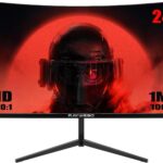 24 inch Computer Curved Gaming Monitor 100Hz 1ms,FHD 1920×1080P,3000:1 Contrast Ratio,with FreeSync & Eye-Care Technology, HDMI×2, for Gaming Home Office,Wall Mount Install