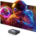 NexiGo Aurora Pro MKII, with 120″ Fresnel ALR Screen, Factory Calibrated Color Accuracy, 4K Tri-Color Laser Ultra Short Throw Projector, 30000:1 Contrast Ratio, Dolby Vision & Atmos, HDR10+, 3D