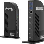 Plugable USB-C Triple Monitor Docking Station: 13-in-1 Laptop Dock with 100W Charging for Mac (DisplayLink Driver Required), Windows, Chrome, 3 HDMI, Gigabit Ethernet, SD, USB-C 20W, 4 USB – UD-ULTCDL