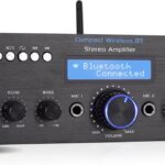 Pyle Wireless Bluetooth Power Amplifier System – 200W Dual Channel Sound Audio Stereo Receiver w/ USB, SD, AUX, MIC IN w/ Echo, Radio, LCD – For Home Theater Entertainment via RCA, Studio Use – PDA6BU