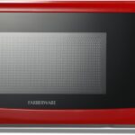 Farberware 0.7 Cu. Ft. Countertop Microwave Oven – 700 Watts Power, Auto Cook Settings, Defrost, Easy Clean and Child Safety Lock – Red