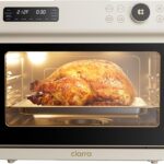 CIARRA 12-in-1 Countertop Steam Oven with Air Fryer, 25.4QT Steam Air Fryer Combo Nosh Oven Pro – Convection Toaster, Bake, Self-Clean, Dehydrate, Ferment, White