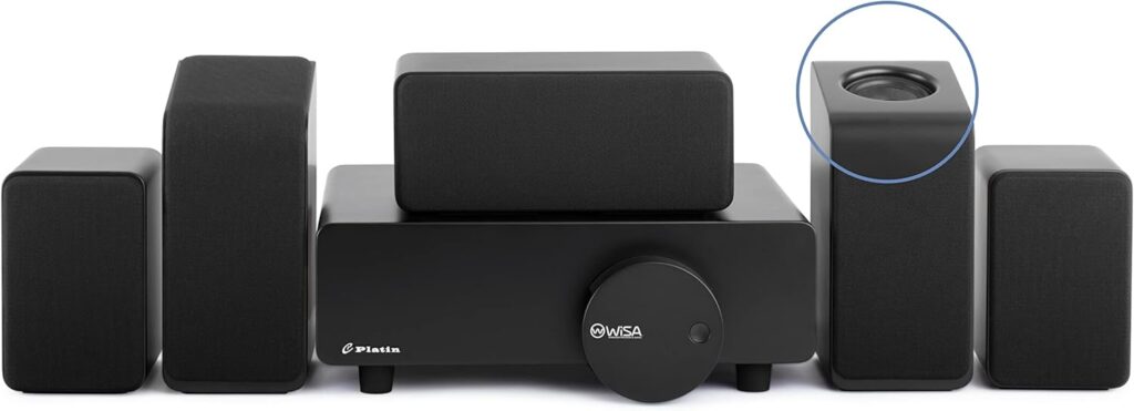 Platin Monaco 5.1.2 Home Theater System – Wireless Surround Sound System Upward Firing Speakers – THX Tuned & WiSA Certified