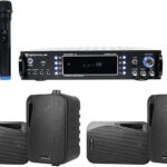 Rockville Hybrid Bluetooth Karaoke Home Theater System and (4) 4″ Speakers+(2) Mics
