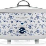 Laura Ashley Slow Cooker 6.8 Quart – Large Slow Cooker 6.8 QT for 8 to 10 People – Energy Efficient Slow Cookers with 3 Heat Settings – Dishwasher Safe Removeable Ceramic Crock & Tempered Glass Lid