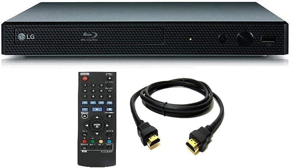LG BPM25 Blu-ray Disc Player with Wired Streaming Services, 6FT HDMI Cable Included (Renewed)