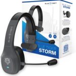 Blue Tiger Storm Gray – Premium Trucker Bluetooth Headset – Wireless Noise Canceling Mono Headset with Mic – High-Fidelity Sound, 30-Hour Talk Time, USB-C Charging – for Truck Drivers, Bluetooth 5.0