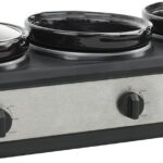 CULINARY CHEF, Triple Slow Cooker, Buffet Server 3 Pot, Food Warmer – Stainless