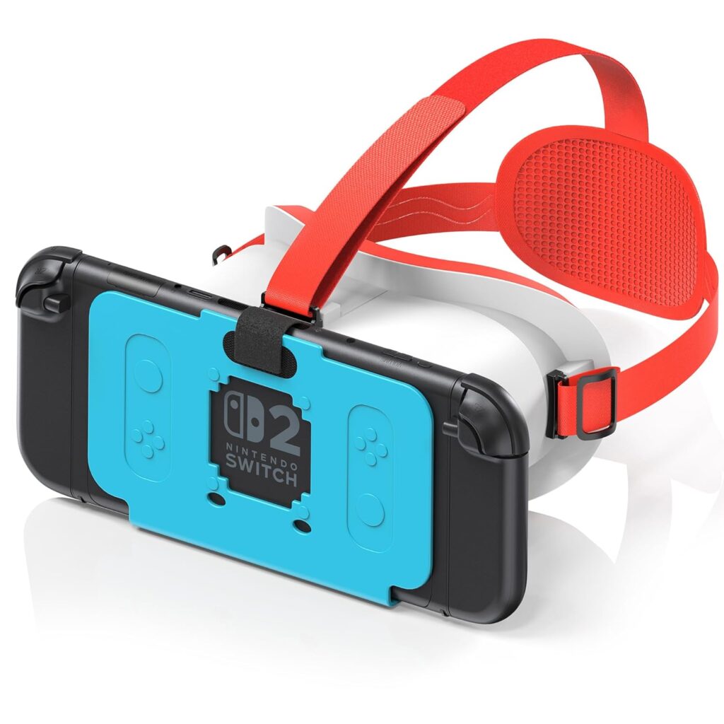 VR Headset for Nintendo Switch 2 (2025), Switch 2 Virtual Reality VR Glasses with Adjustable HD Lenses and Comfortable Head Strap, Labo VR Kit for Switch 2 Accessories, White&Blue