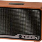 Edifier S300 Hi-Fi Tabletop Speaker, Hi-Res Audio LDAC for Wireless Multi-Room & Stereo Pairing, 80W Power Works with AirPlay 2 Bluetooth 5.4 USB-C AUX Inputs, Retro Design with Remote – Brown
