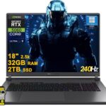 ASUS ROG Strix G18 G815 Gaming AI PC Laptop 18″ 2.5k (2560×1600) 240Hz (100% DCI-P3, 3ms) Intel 24-core Ultra 9 275HX 32GB RAM 2TB SSD GeForce RTX 5060 RGB Backlit Wi-Fi7 Win11Pro ICP Hub/Copilot AI
