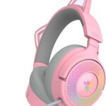 Razer Kraken Kitty V3 Pro Wireless RGB Gaming Headset: Chroma RGB Kitty Ears – 2.4 GHz, Bluetooth 5.3, USB A – Super Wideband Mic – 40mm Drivers – THX Spatial Audio – Comfortable Ear Cushions – Pink