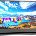 Portable Monitor 15.6 inch FHD 1080P 60Hz IPS Display, Dual USB-C & Mini HDMI Ports, Ultra-Slim Gaming Monitor with Smart Cover, Plug & Play for Laptop PC Mac Phone PS5 Xbox Switch