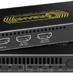 8K@60Hz 4K@120Hz HDMI 2.1 Splitter 1 in 2 Out,48 Gbps,HDCP 2.3,Supports VRR,ALLM,HDCP Bypass,EDID,Duplicate/Mirror/Copy,Downscale,HDR,Dolby Vision Atmos,Soundbar