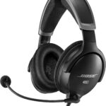 Bose A30 Bluetooth Aviation Headset – Lightweight Comfortable Design, Adjustable ANR and Noise Cancelling Microphone, [Dual Plug] – Black