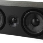NEUMI CS5 Center Channel Speaker, Dual 5-Inch Woofers, 1-Inch Tweeter, Dark Wood, Single