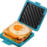 Toaster,Microwave Toaster, Sandwich Maker, Panini Maker, Dishwasher Safe,NO Electricity,Wireless,Time Saving,Fast,Toastie Safe in Microwave Oven(Blue, Microwave Sandwich Maker)