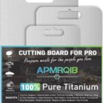 Titanium Cutting Board Set of 3,100% Pure Titanium Cutting Boards for Kitchen, Double Sided Non Toxic Cutting Board, Ideal Charcuterie & Chopping for Meat, Hygiene Durable Dishwasher(S+M+L)