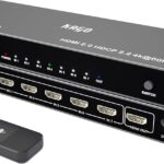 KAGO HDMI Switch 7 in 1 Out 4K@60Hz,7 Ports HDMI Splitter with Remote,HDMI Selector Switcher Box Hub HDR HDCP 3D, Aluminum Premium Quality, Compatible with PS5/4 Xbox Roku Fire Stick Apple TV