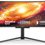 INNOCN 49″ OLED Ultrawide Curved Gaming Monitor 5120 x 1440p 144Hz, 0.03ms, USB Type C 90W, HDMI 2.1, DisplayPort, USB Hub, Speakers, Adaptive-Sync, Adjustable Stand, Black