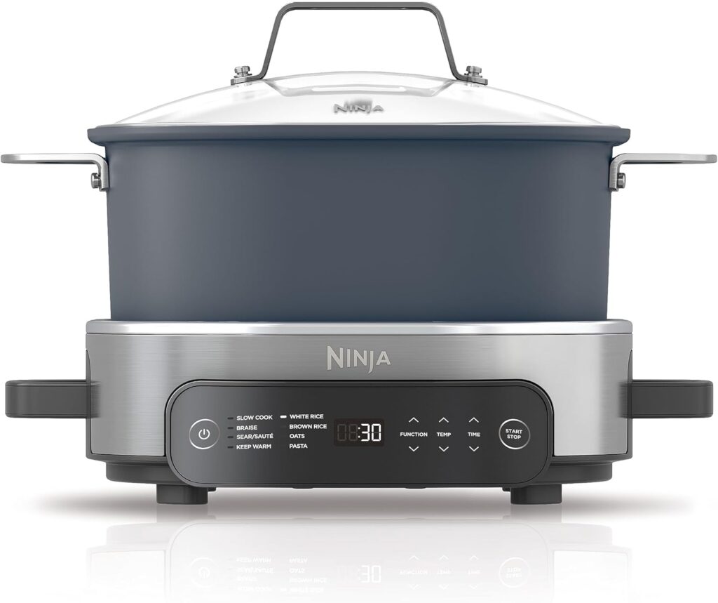 Ninja 10-in-1 Everyday PossibleCooker™ Pro 6.5QT, 8 Cooking Functions, One-Pot Cooking, Replaces 10 Cooking Tools, Faster Cooking, Family-Sized Capacity, Adjustable Temp Control, MC1101, Midnight Blue