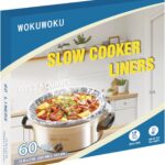 60×Slow Cooker Liners, 13″x 21″ Cooking Bags Large Size Disposable Pot Liners, Fit 3QT to 8QT for Slow Cooker Cooking Trays, Multi-Purpose Durable Cooking Bags, BPA Free