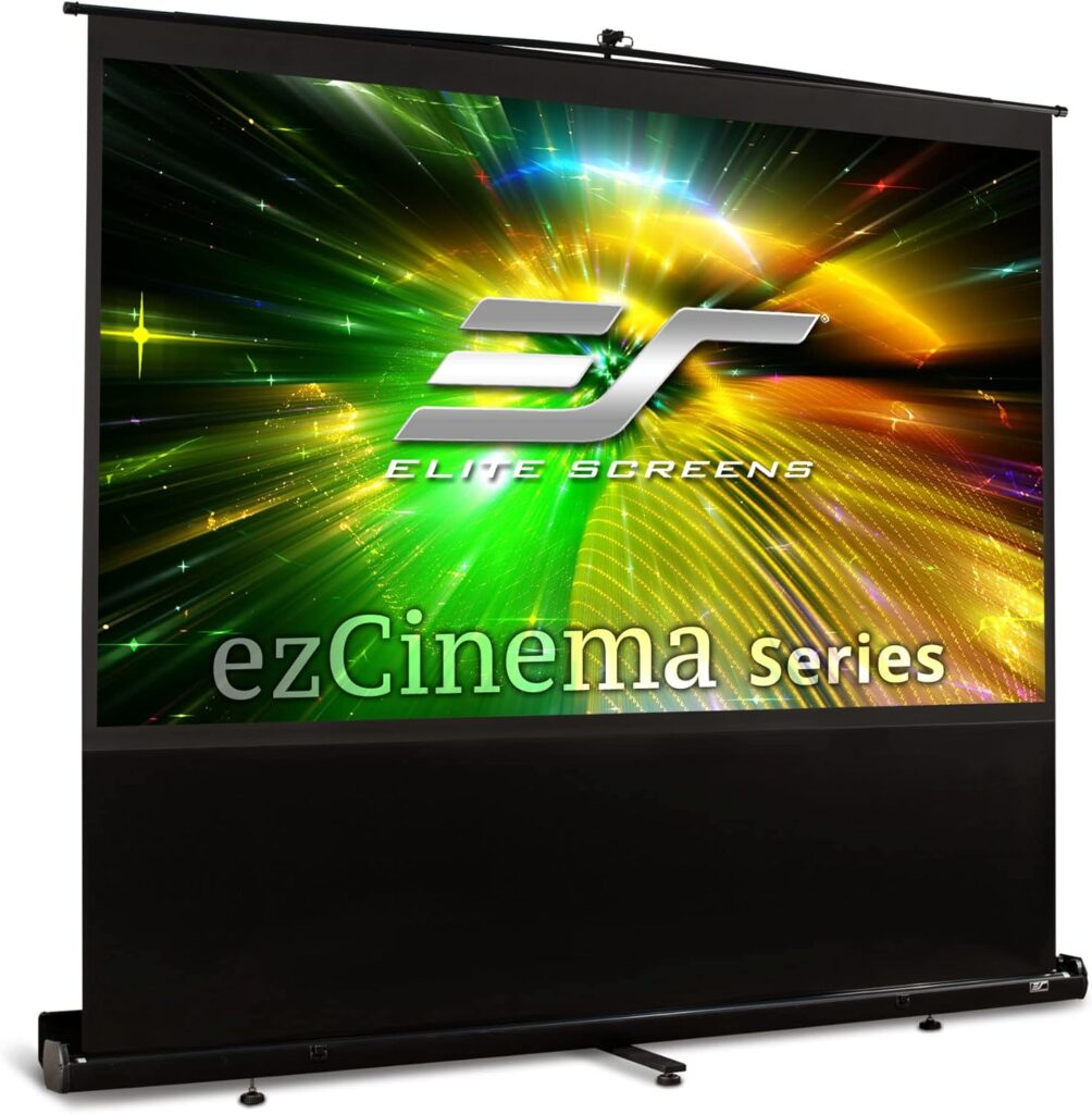 Elite Screens ezCinema Series, 120-inch 16:9, Manual Floor Pull Up Projection Projector Screen, Movie Home Theater Office Church 8K 4K Ultra HD 3D Ready, US-Based Company. 2-YEAR WARRANTY, F120NWH