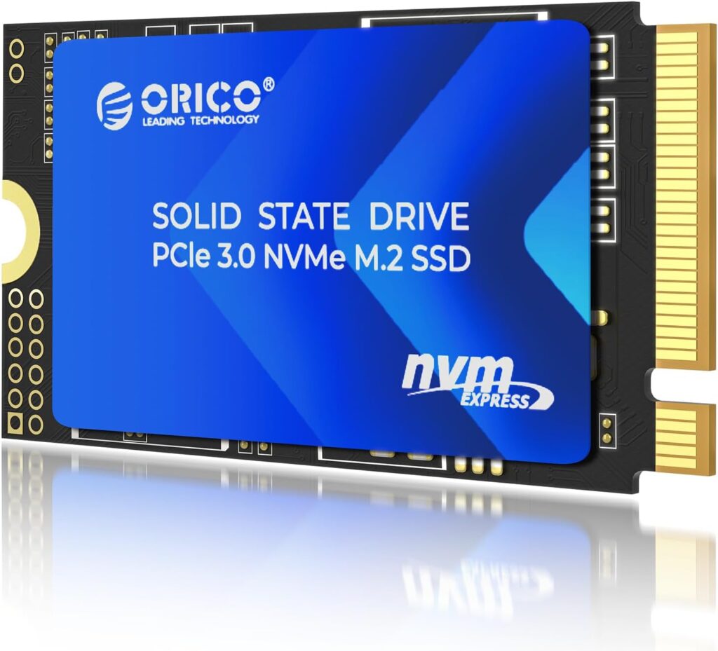 ORICO M.2 2242 NVMe SSD 512GB, PCIe 3.0 with 3200MB/s Read Speed, 3D NAND, Copper Heat Sink for Laptops, Mini PCs, IoT Devices, and DIY External Drives – J10-2242
