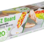 Mind Reader E-Z Board Disposable Plastic Cutting Board, 20 Square Feet, Easy Clean-Up and Convenient Use, Ideal for Camping, Hunting, Boating, and For People With Food Allergies, Clear